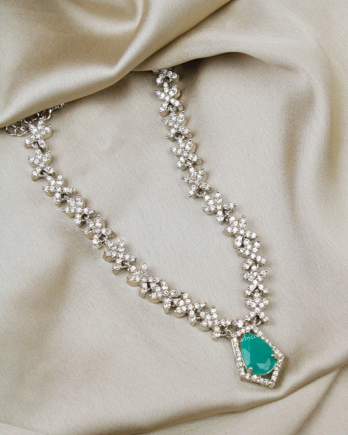 COKO's American Diamond Zircon Necklace set - Vaaruni