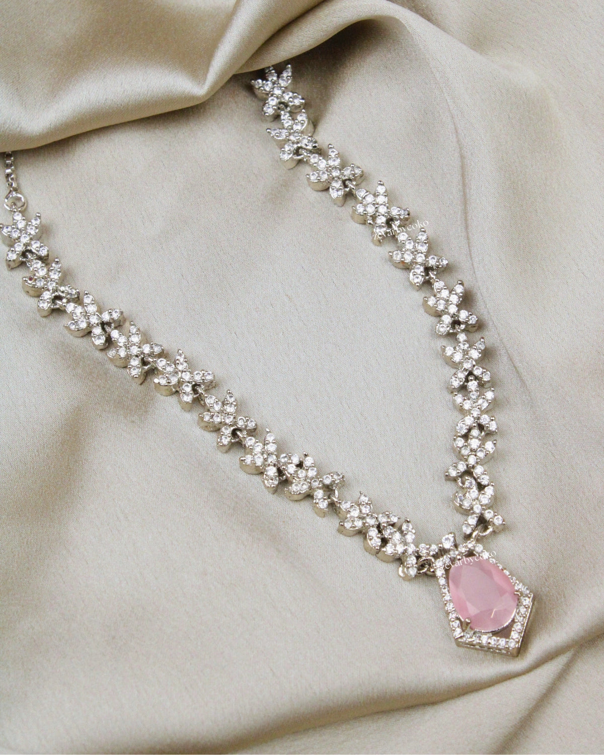 COKO's American Diamond Zircon Necklace set - Vaaruni