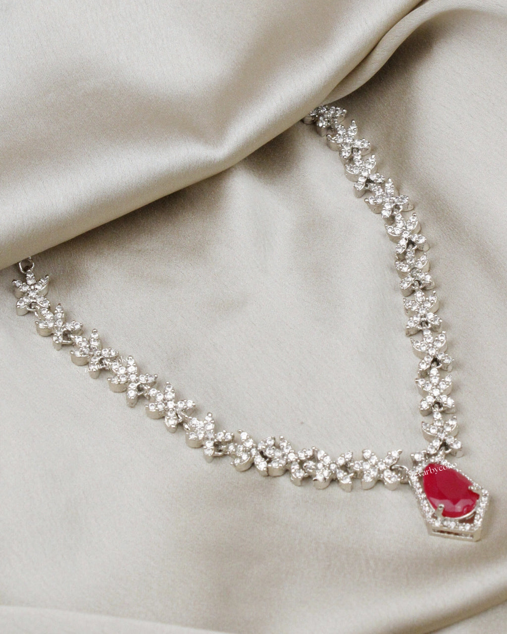 COKO's American Diamond Zircon Necklace set - Vaaruni