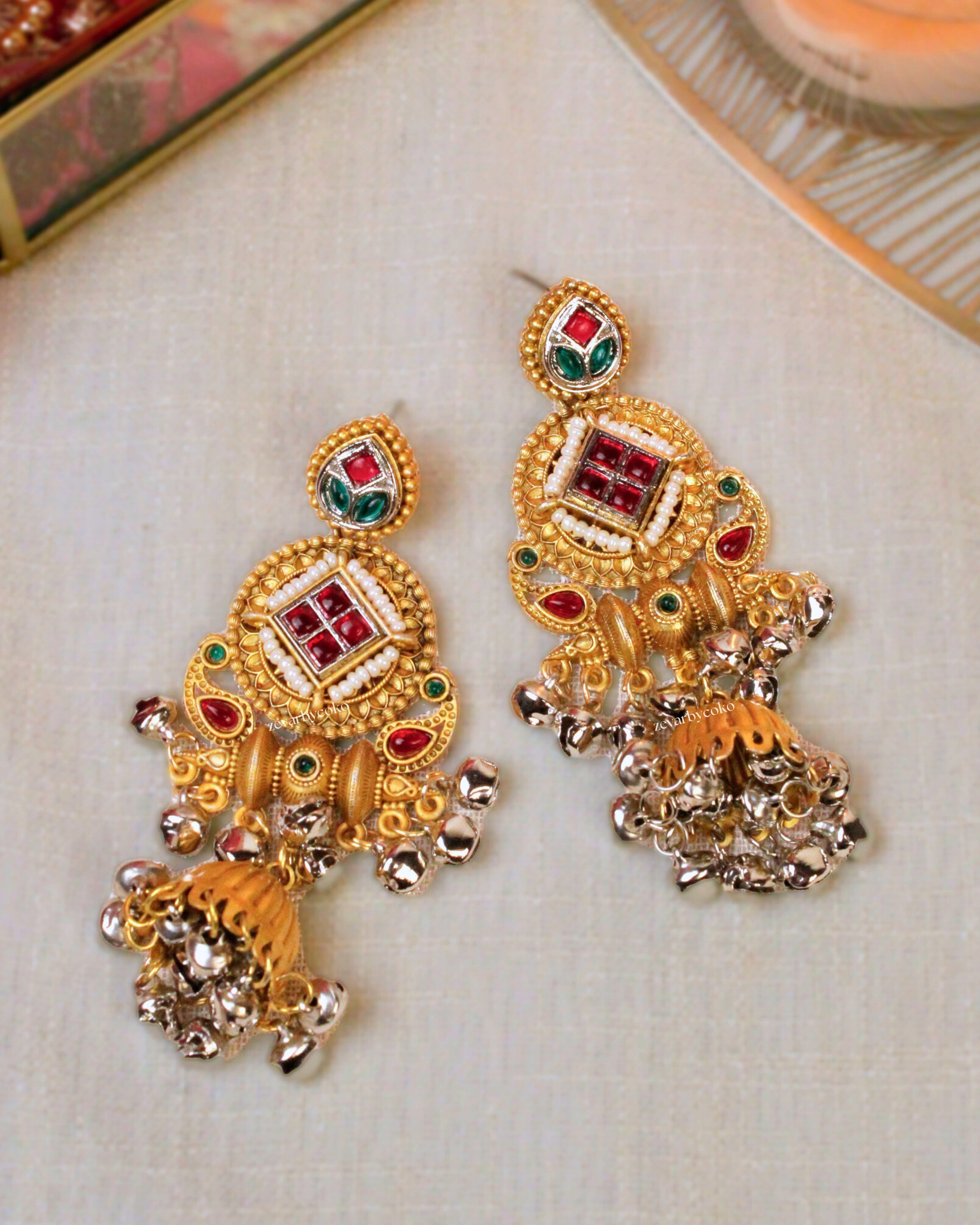 Alisha Kashmiri Jhumka Earrings