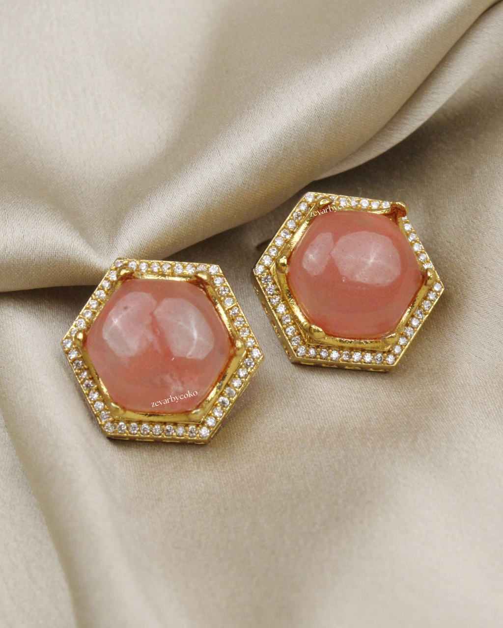 COKO's Sabya Inspired Semi Precious Stone Earrings- Neha