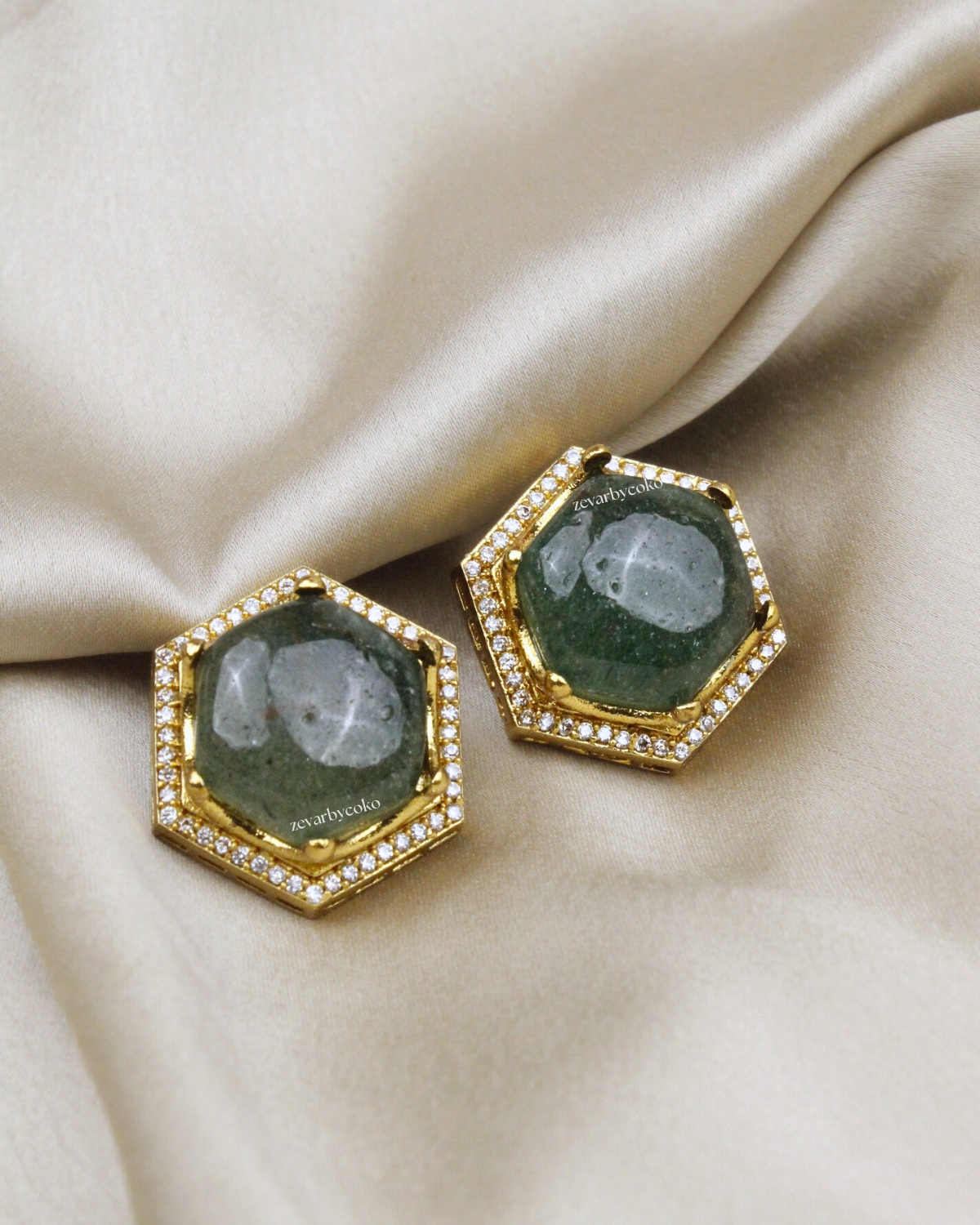 COKO's Sabya Inspired Semi Precious Stone Earrings- Neha