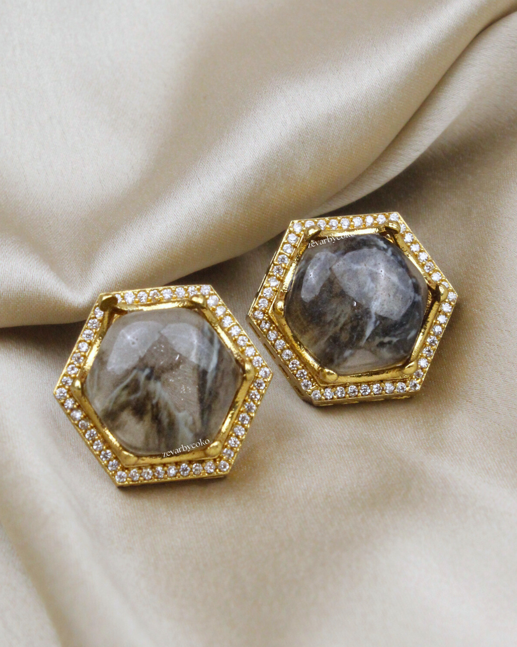 COKO's Sabya Inspired Semi Precious Stone Earrings- Neha