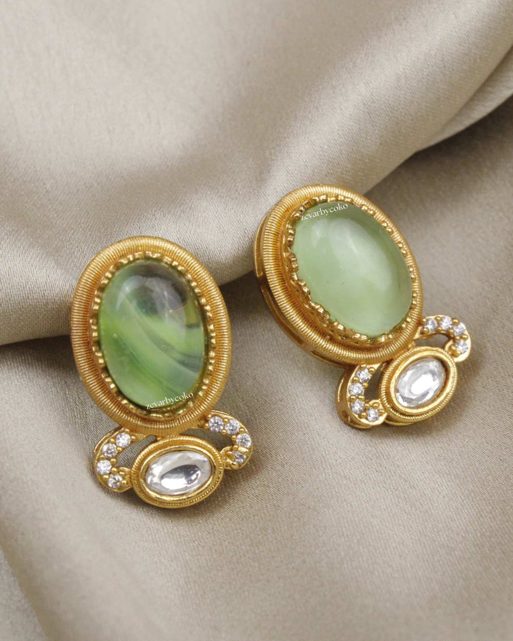 COKO's Sabya Inspired Semi Precious Stone Earrings- Navika