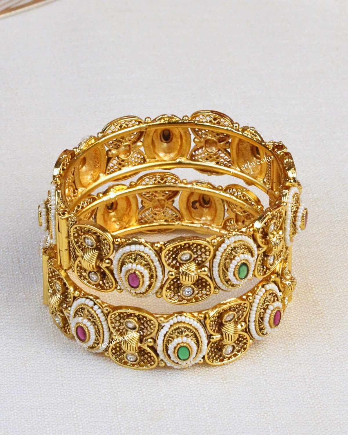 COKO's Heritage Openable Bangles Set of 2- Mansi