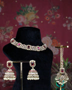Coko's Sitara Reverse AD Polki Necklace Set