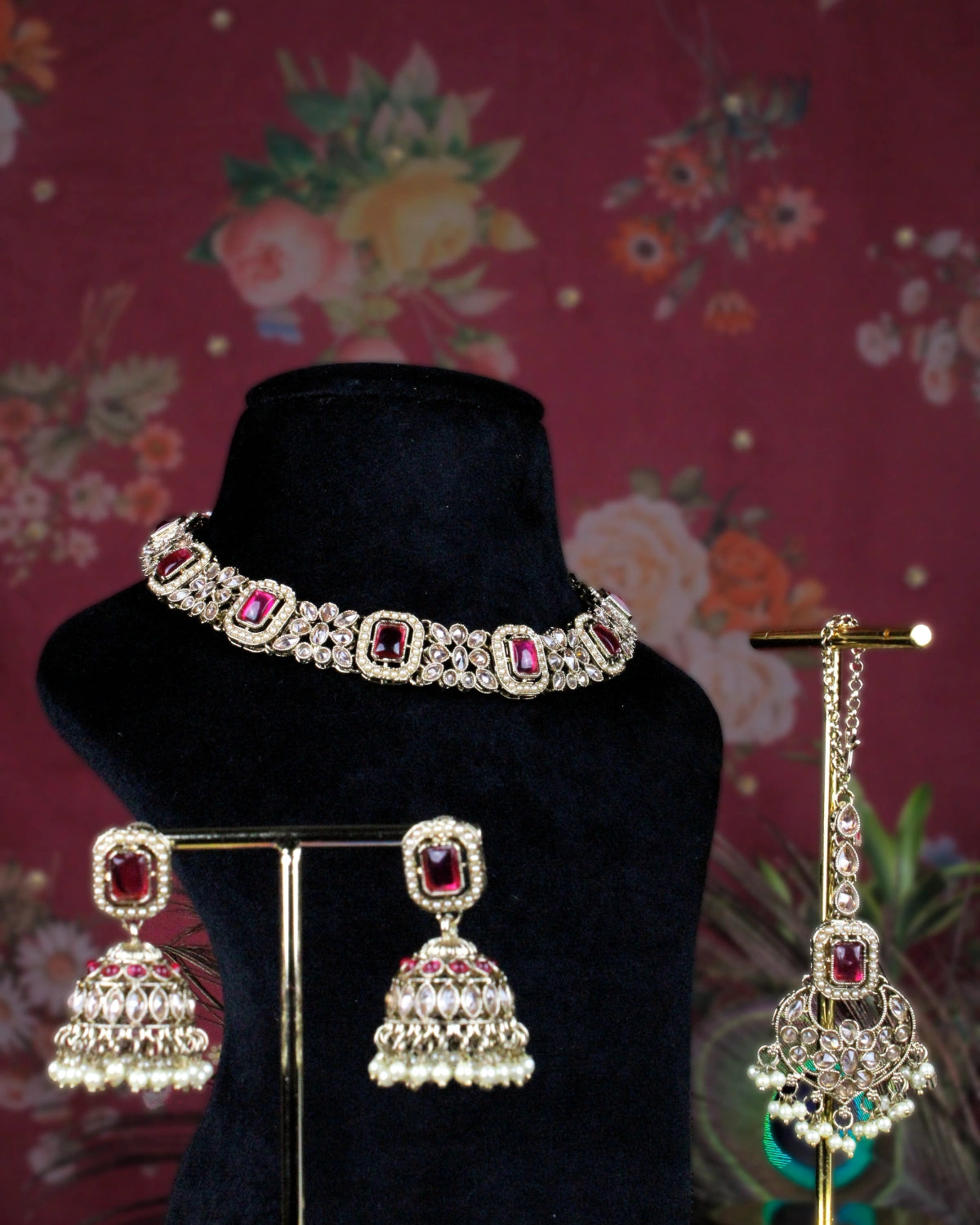 Coko's Sitara Reverse AD Polki Necklace Set