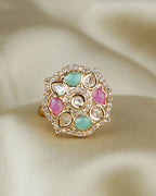 COKO's Kundan Polki Adjustable Ring- Riya
