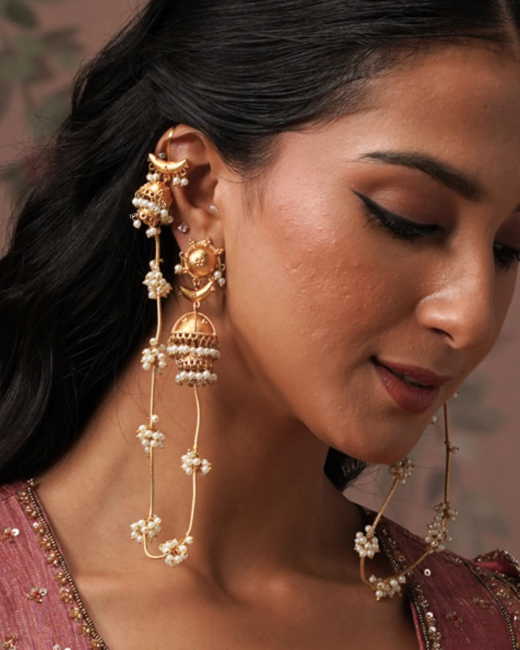 Bhavya Kashmiri Jhumka KaanchainEarrings