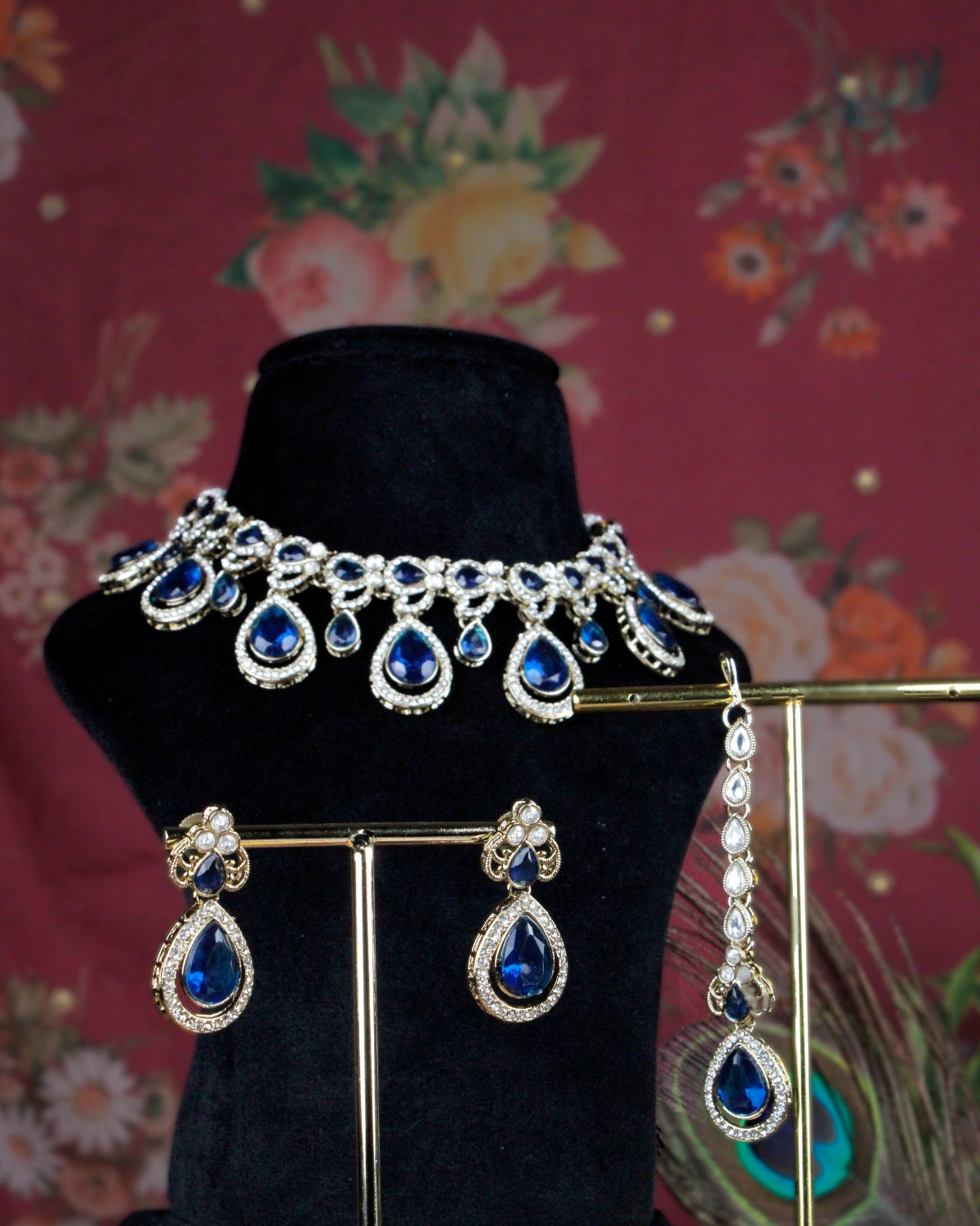 Coko's Neelima Reverse AD Polki Necklace Set