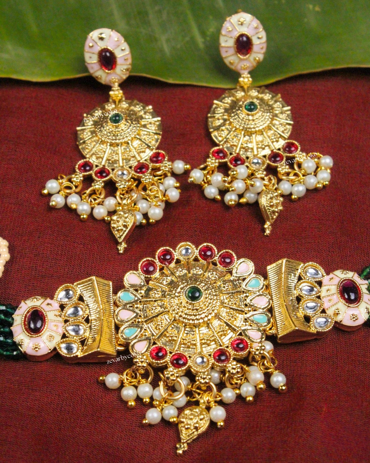 COKO's Heritage Rajwadi Necklace Set- Shweta