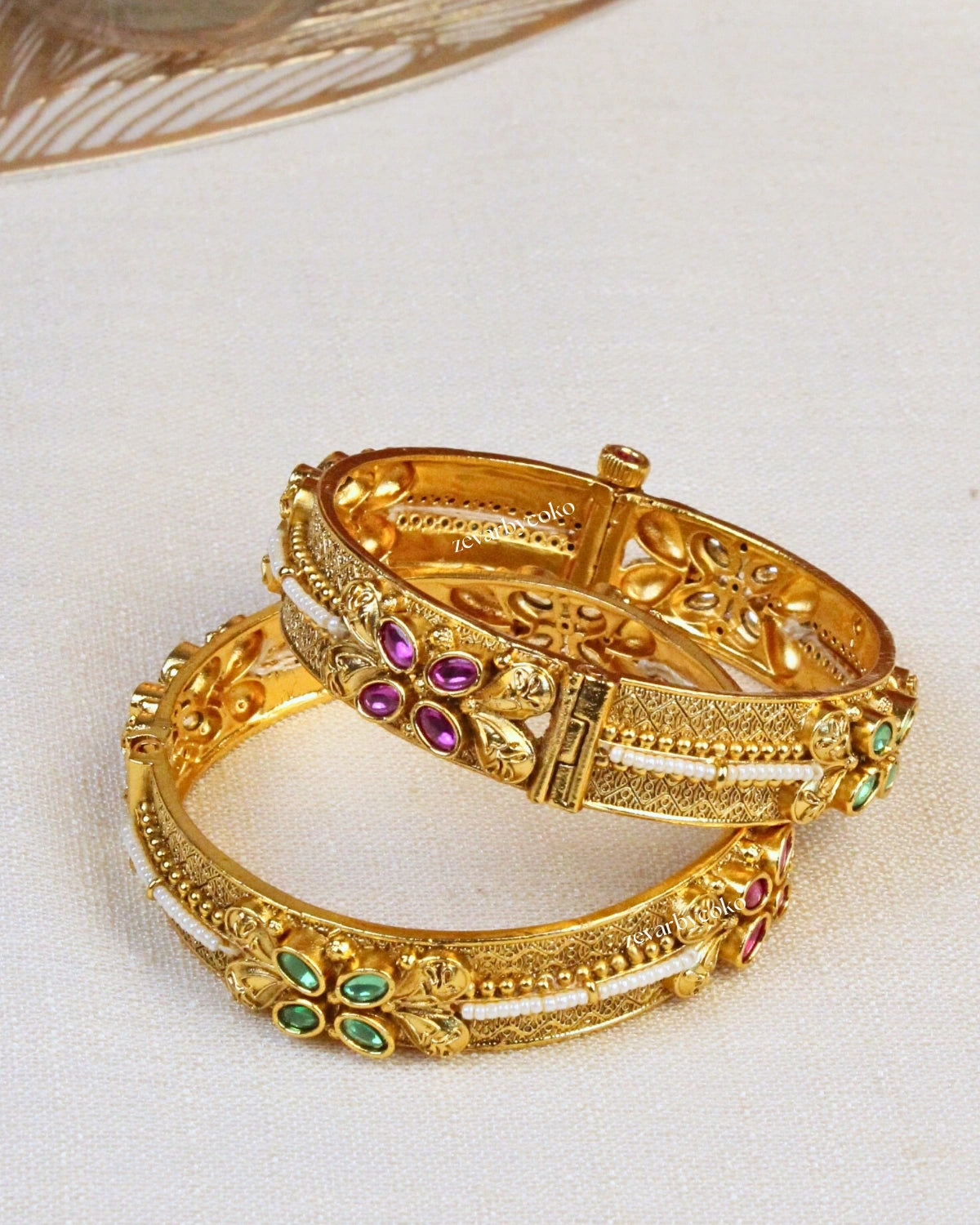 COKO's  Heritage Openable Bangles Set of 2- Mahira