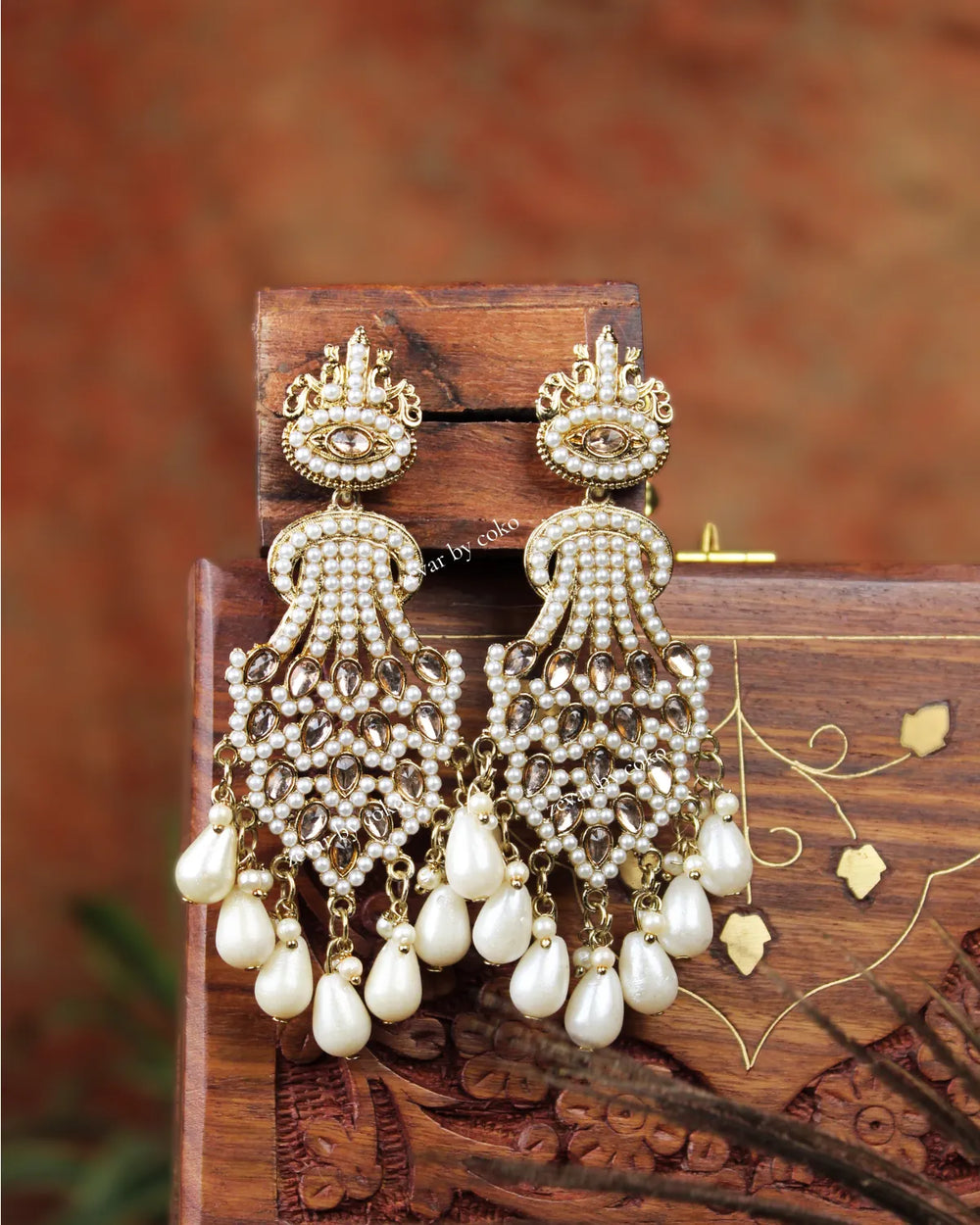 COKO's Chaandbali Jhumka Earrings- Gitika