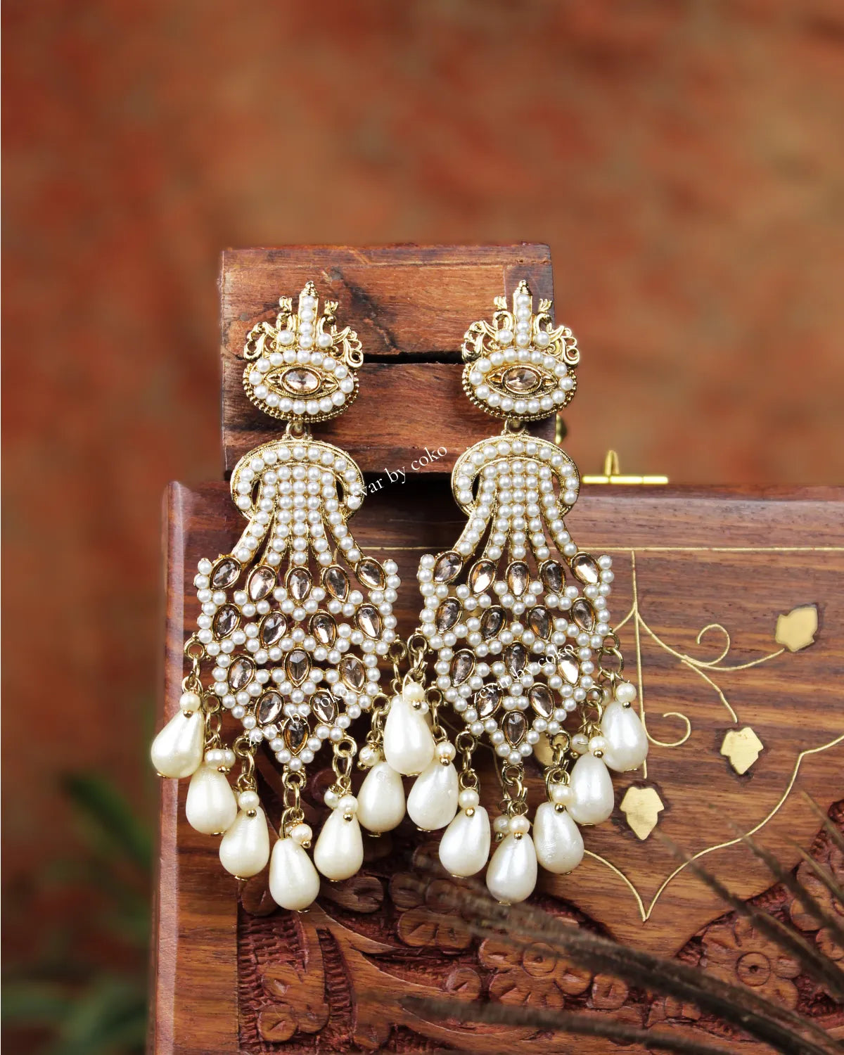 COKO's Chaandbali Jhumka Earrings- Gitika