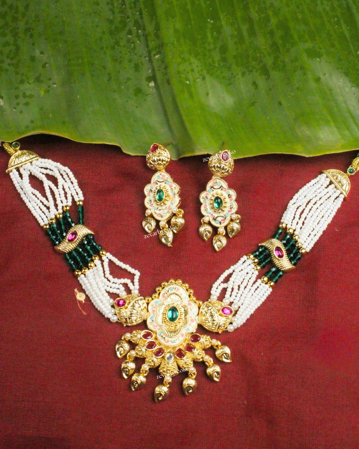 COKO's Heritage Rajwadi Necklace Set - Suri