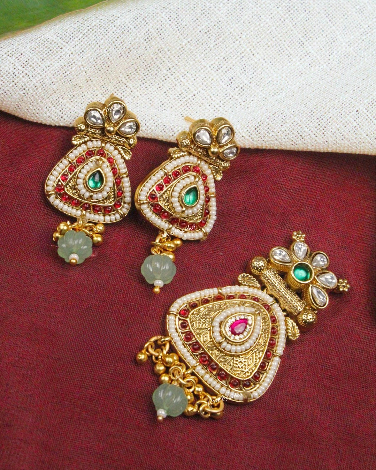 COKO's Heritage Rajwadi Pendant Set - Satyaki