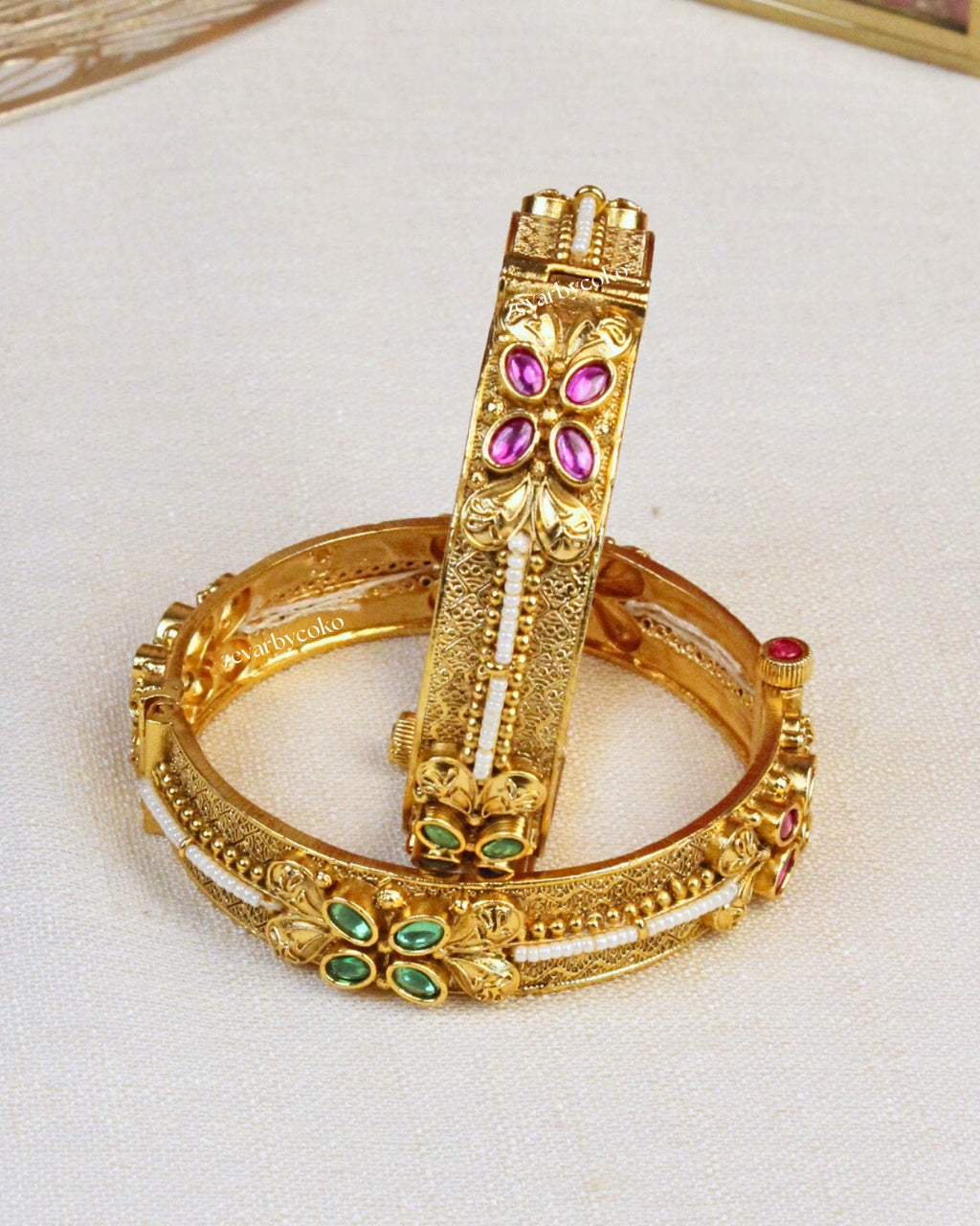 COKO's  Heritage Openable Bangles Set of 2- Mahira