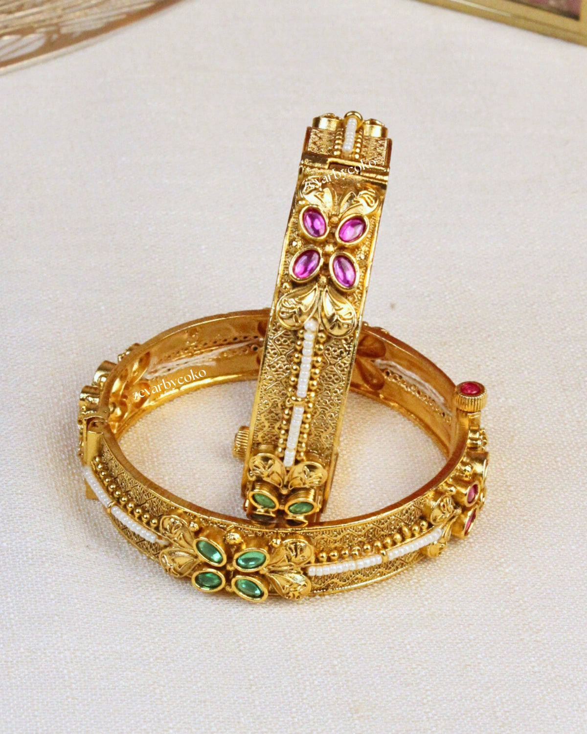 COKO's  Heritage Openable Bangles Set of 2- Mahira