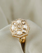 COKO's Kundan Polki Adjustable Ring- Riya