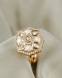 COKO's Kundan Polki Adjustable Ring- Riya