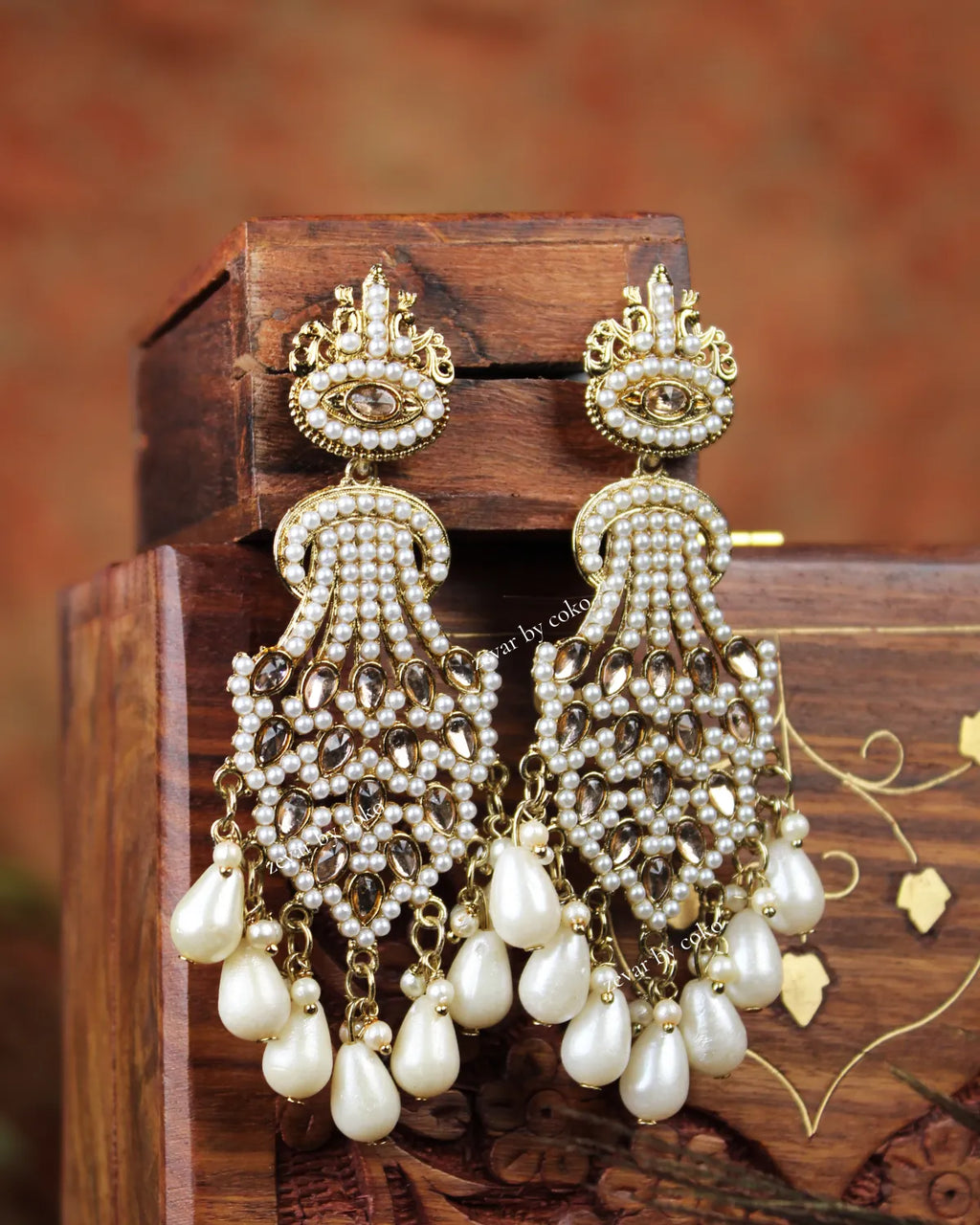 COKO's Chaandbali Jhumka Earrings- Gitika