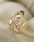 COKO's Kundan Polki Adjustable Ring- Ratan