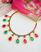 COKO's American Diamond Zircon Necklace set - Vedika