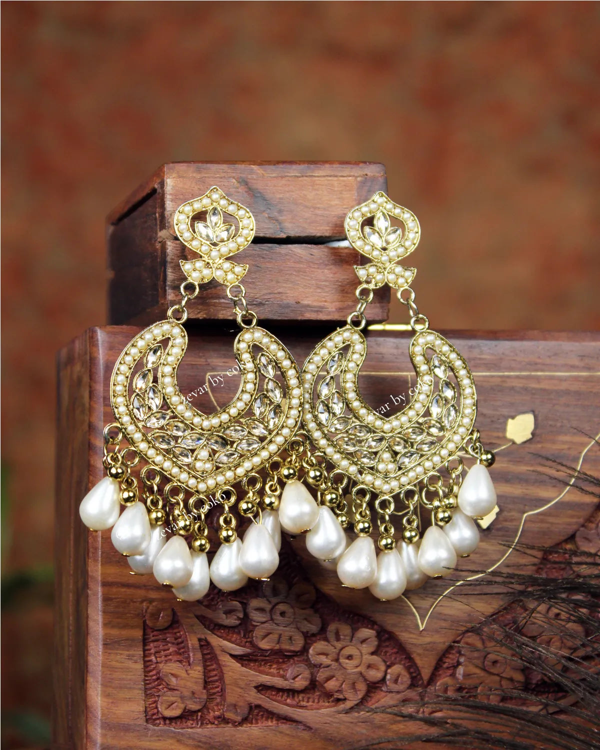 COKO's Chaandbali Jhumka Earrings- Gauri