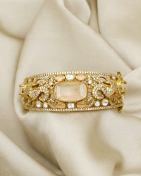 COKO's Moissanite Polki Kundan openable Bangle - Gajraj