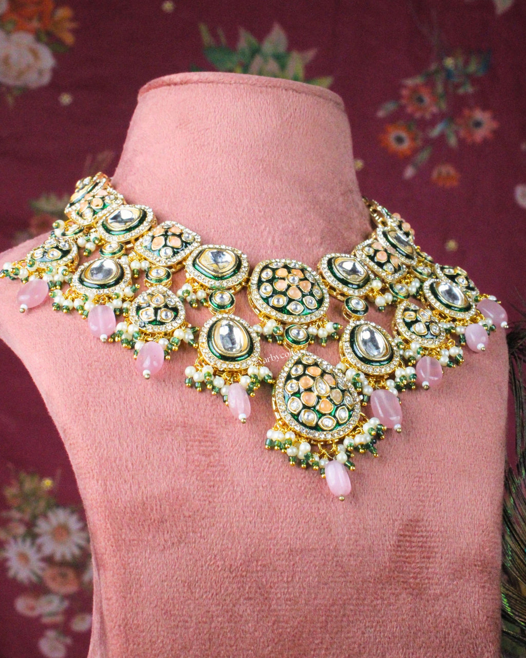 COKO's Heritage Meenakari & Kundan Necklace Set- Siana