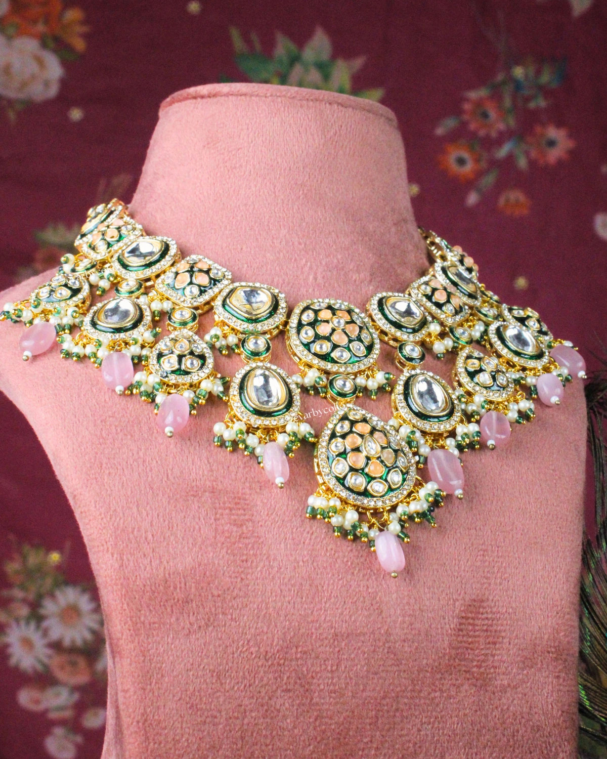 COKO's Heritage Meenakari & Kundan Necklace Set- Siana