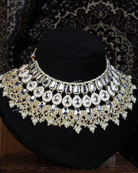 COKO's Majestic Pearl & Kundan Necklace Set- Srishti