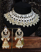 COKO's Majestic Pearl & Kundan Necklace Set- Srishti