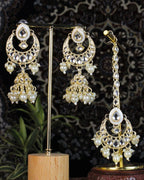 COKO's Majestic Pearl & Kundan Necklace Set- Srishti