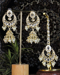 COKO's Majestic Pearl & Kundan Necklace Set- Srishti