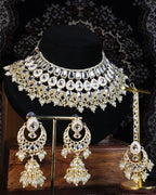COKO's Majestic Pearl & Kundan Necklace Set- Srishti