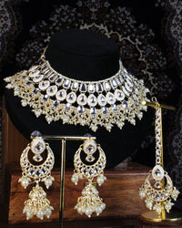 COKO's Majestic Pearl & Kundan Necklace Set- Srishti