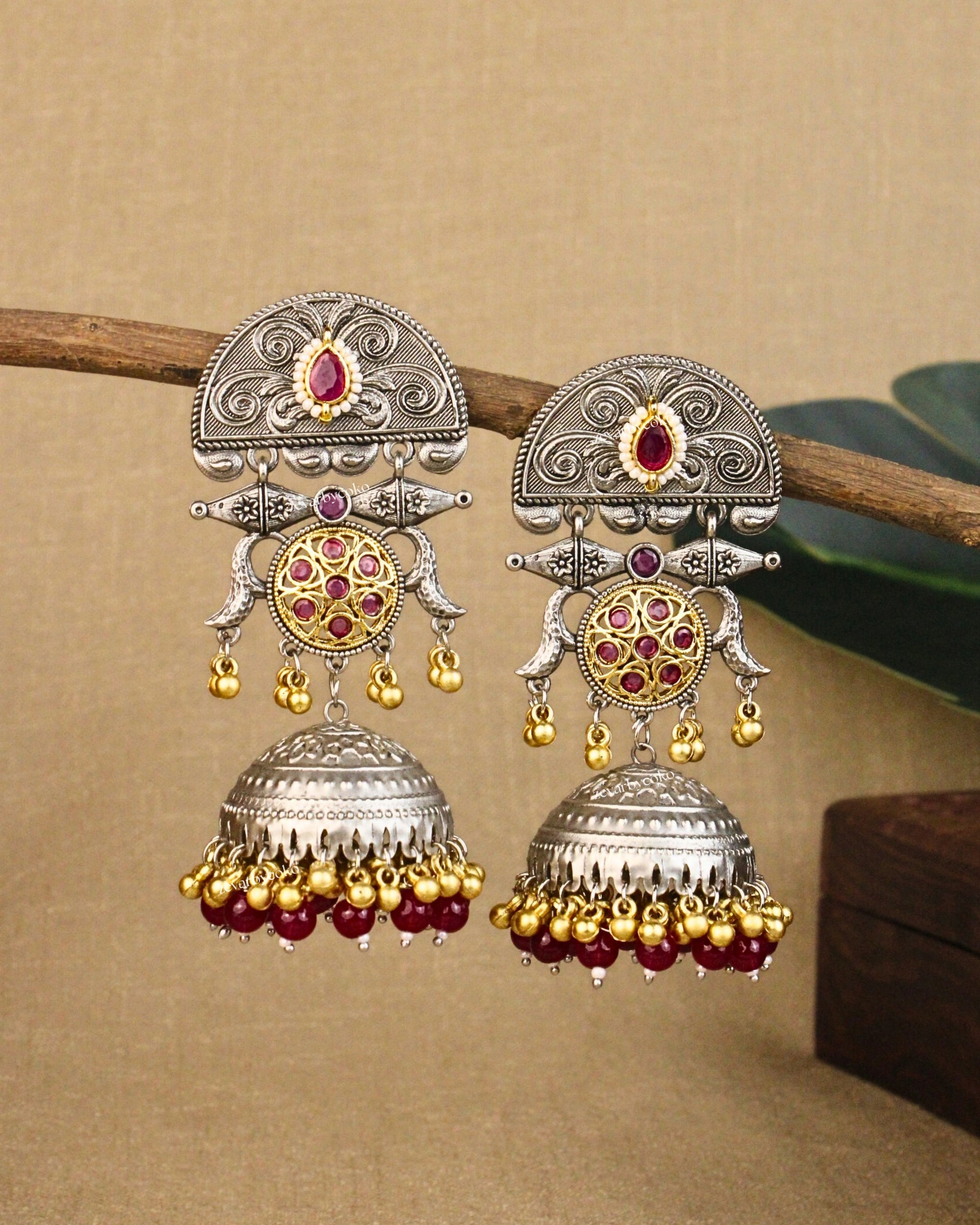 Anuja Kashmiri Jhumka Earrings