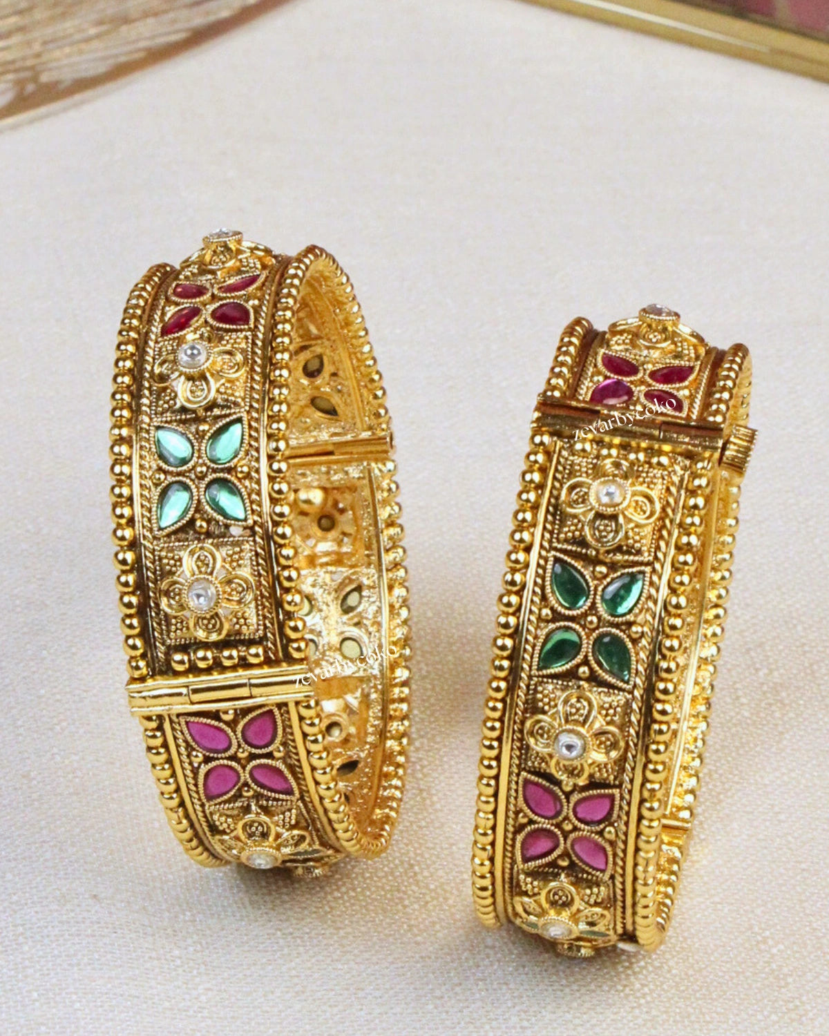 COKO's Heritage Openable Bangles Set of 2- Malika