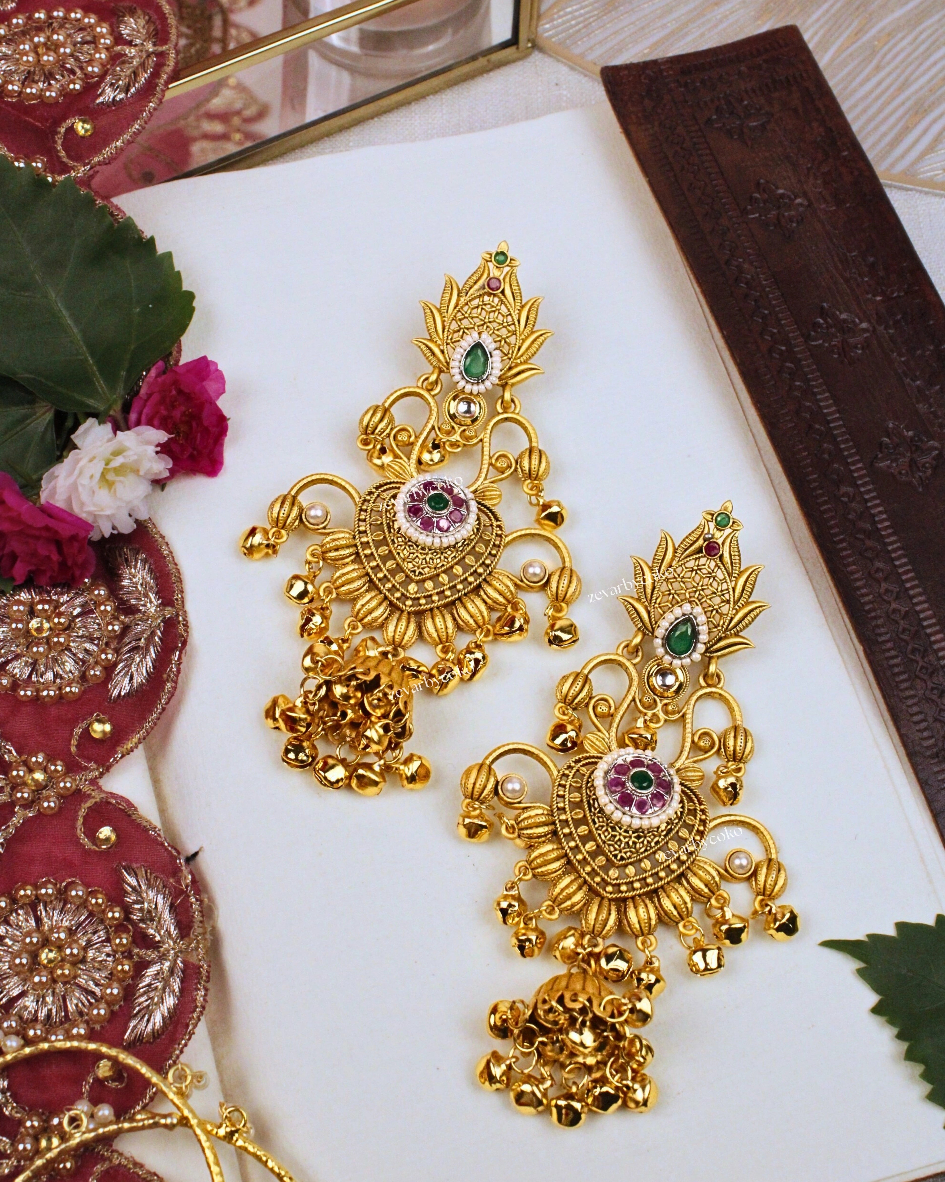 Anoushka Kashmiri Jhumka Earrings