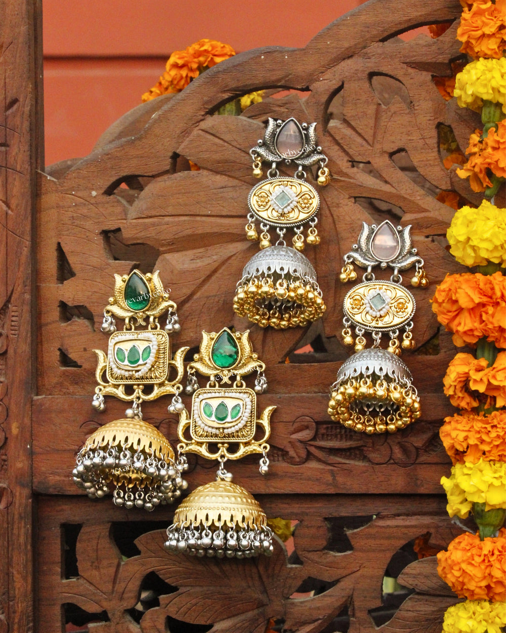 Alka Kashmiri Jhumka Earrings