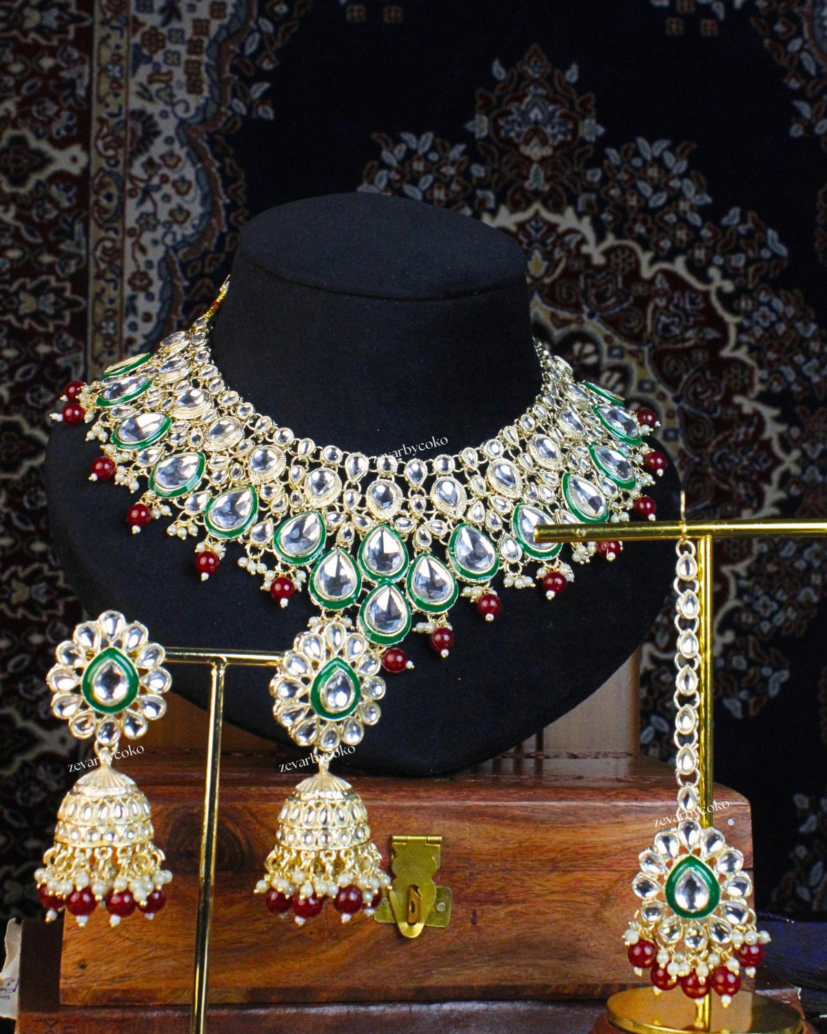 COKO's Heritage Kundan Necklace Set - Surabhi