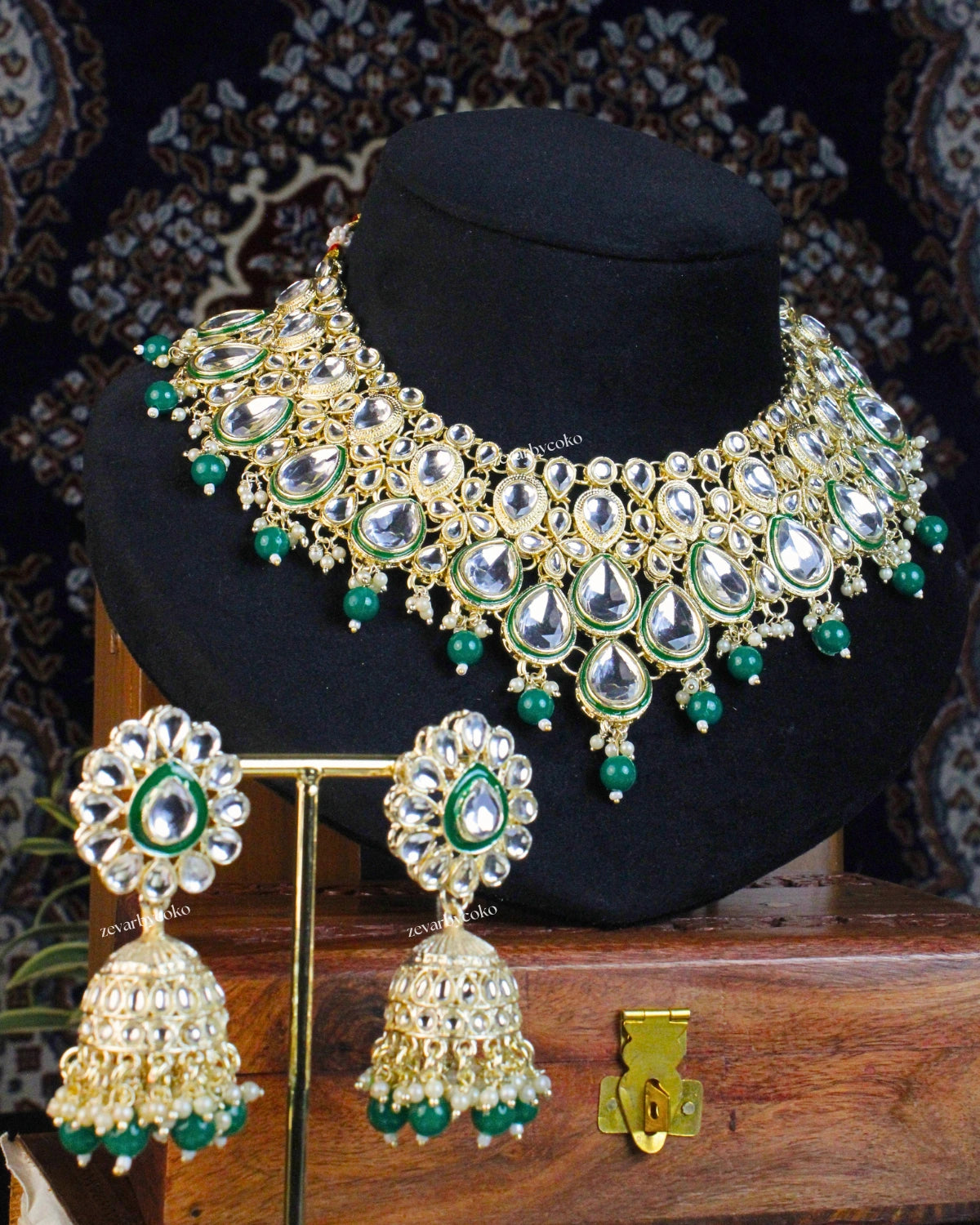 COKO's Heritage Kundan Necklace Set - Surabhi