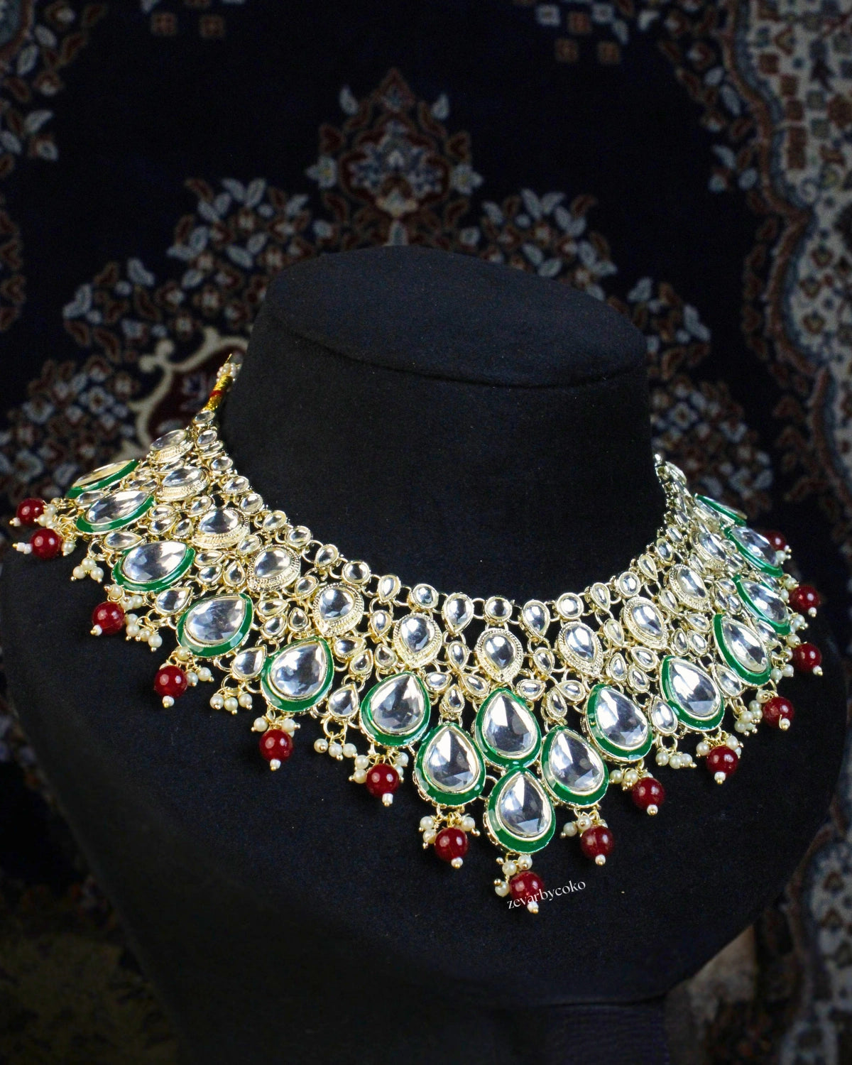 COKO's Heritage Kundan Necklace Set - Surabhi