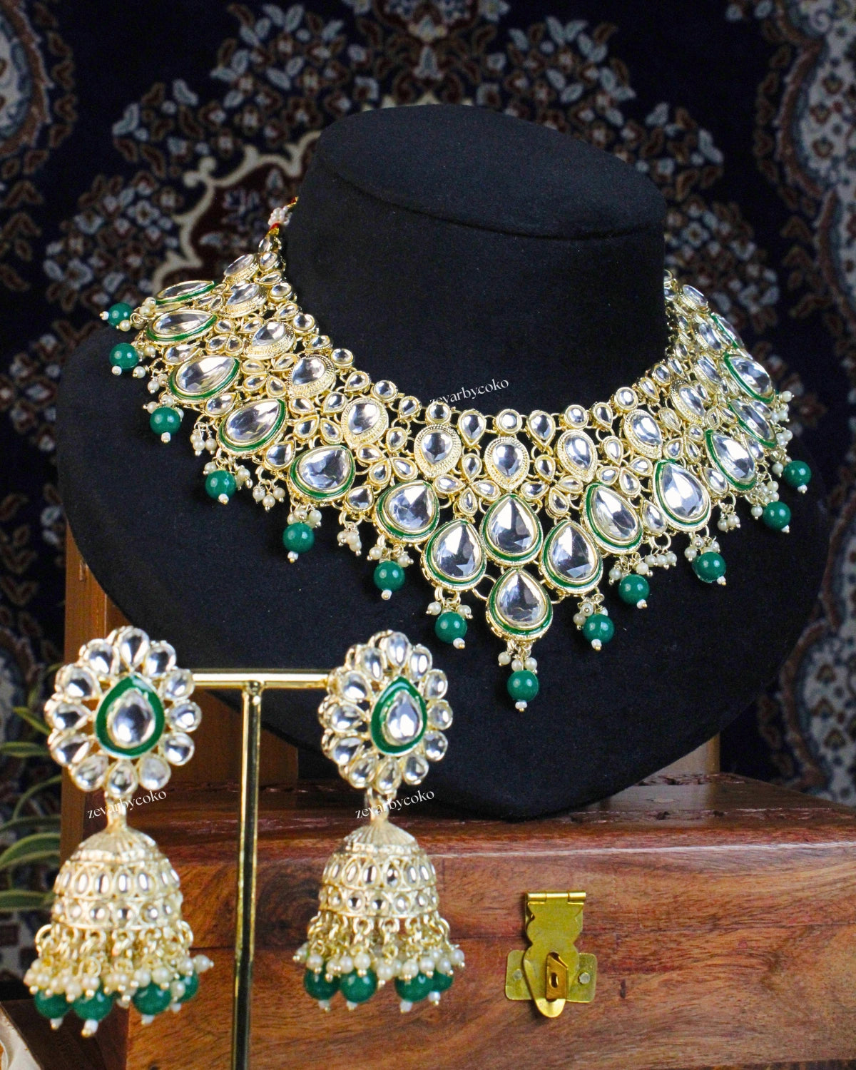COKO's Heritage Kundan Necklace Set - Surabhi