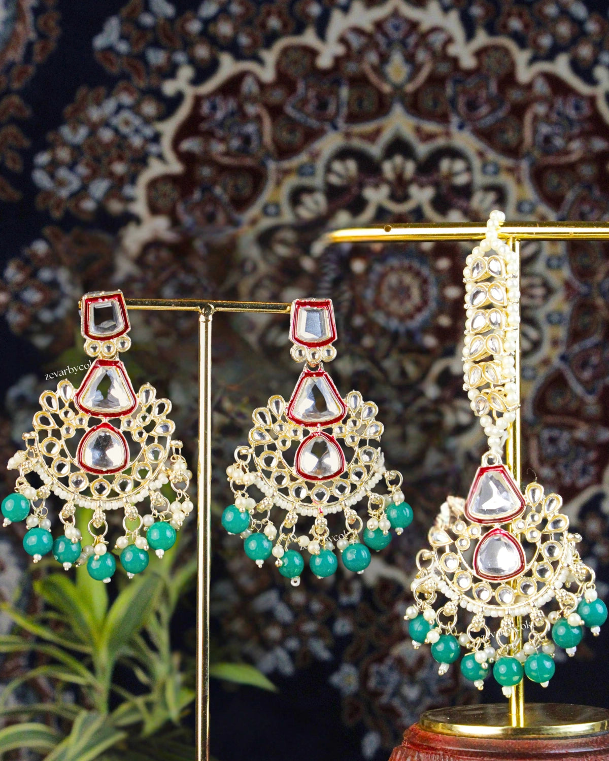 COKO's Kundan Studded Beaded Bridal Jewellery Set - Saumya