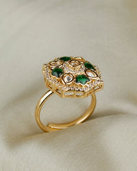 COKO's Kundan Polki Adjustable Ring- Riya