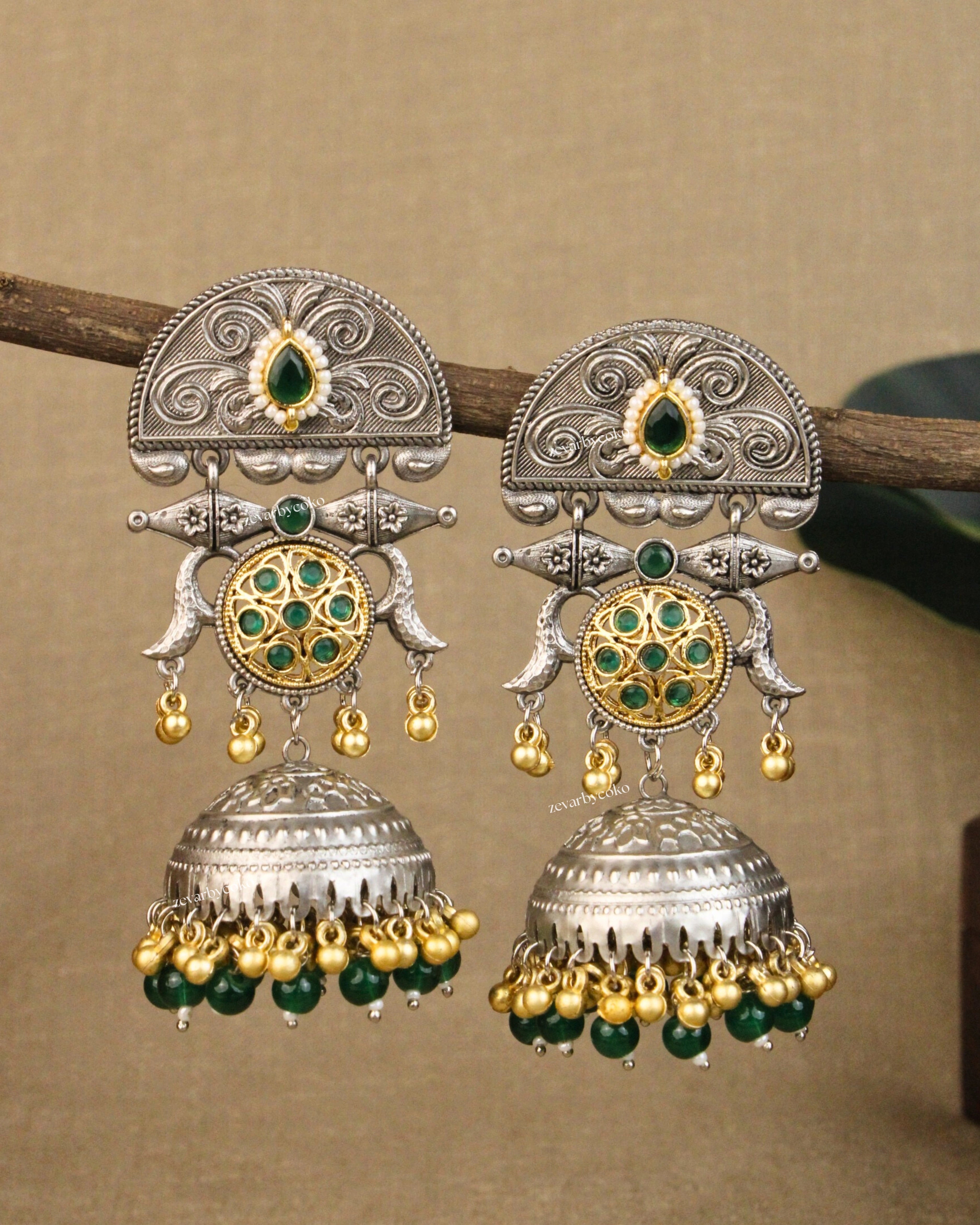 Anuja Kashmiri Jhumka Earrings
