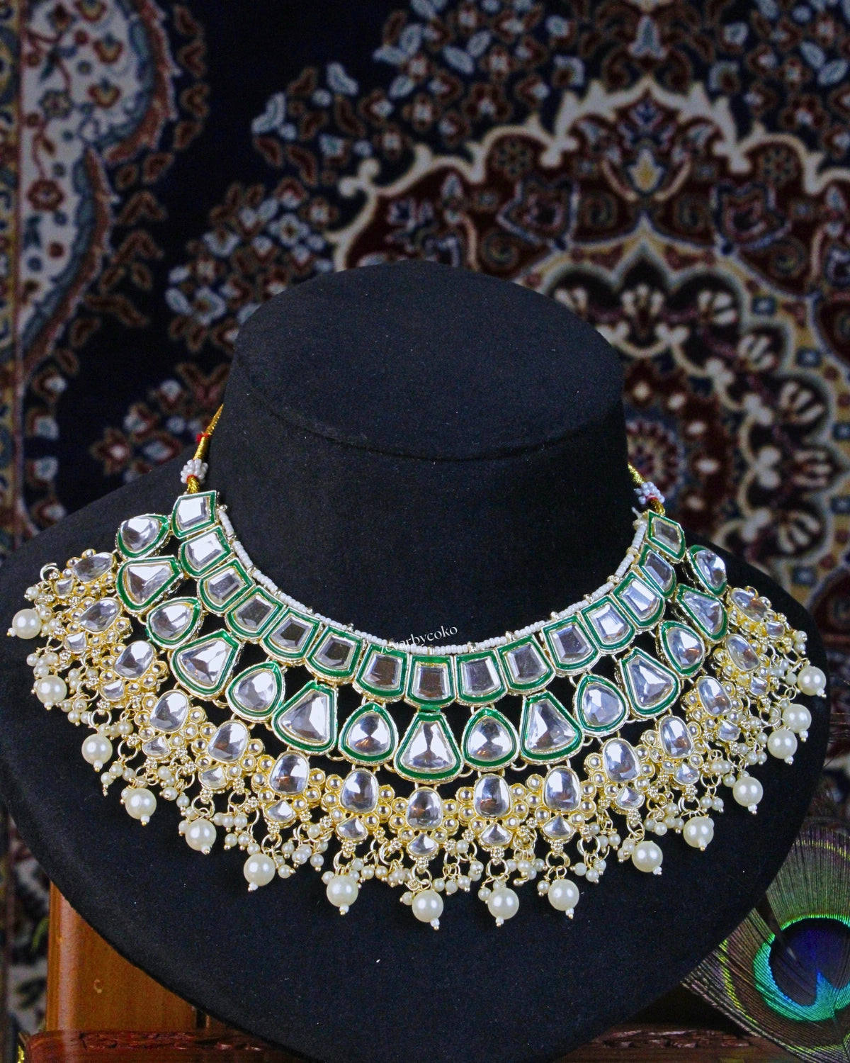 COKO's Kundan Studded Beaded Bridal Jewellery Set - Saumya