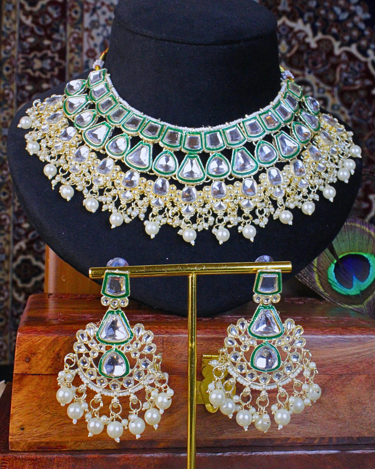 COKO's Kundan Studded Beaded Bridal Jewellery Set - Saumya